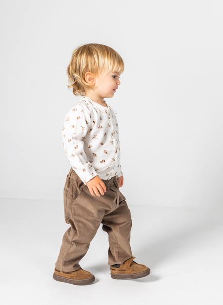 Ensemble bébé garçon chemise et pantalon imprimé chiens Marron 1 - vertbaudet enfant 