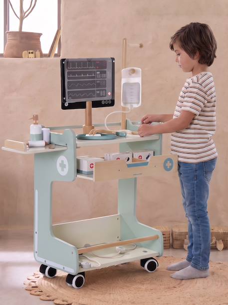 Chariot médical en bois FSC® bois 1 - vertbaudet enfant 