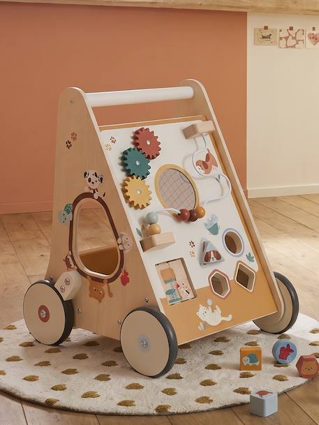 Chariot de marche avec freins en bois FSC® Big Family+Les Amis De La Foret+Savania+Tanzanie 2 - vertbaudet enfant 