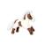 Peluche cheval allongé - marron foncé et blanc - 40 cm Blanc 3 - vertbaudet enfant 
