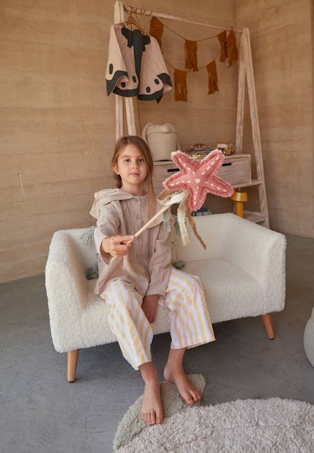Baguette magique en coton starfish Rose canyon, rose, olive, miel 1 - vertbaudet enfant 