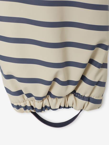 Combinaison à capuche anti-pluie bébé doublée maille polaire bleu nuit+sable+vert sauge 10 - vertbaudet enfant 
