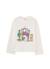 T-shirt fille en maille imprimé ski Blanc 1 - vertbaudet enfant 