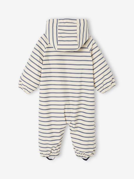 Combinaison à capuche anti-pluie bébé doublée maille polaire bleu nuit+sable+vert sauge 8 - vertbaudet enfant 