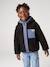 Blouson réversible à capuche garçon bleu grisé+vert sapin 2 - vertbaudet enfant 