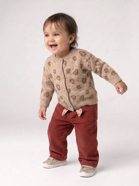 Pantalon large bébé fille marron 1 - vertbaudet enfant 