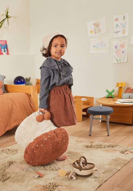 Pouf enfant en coton boletus Toffee, naturel 4 - vertbaudet enfant 