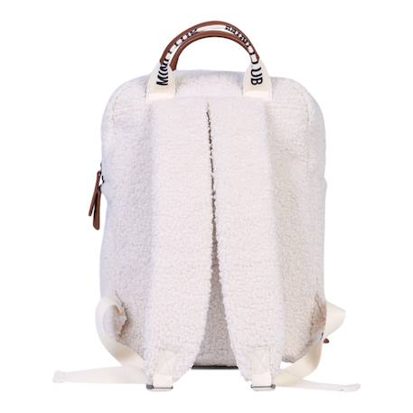 Sac à dos enfant mini club signature Blanc cassé+Marron doux 4 - vertbaudet enfant 