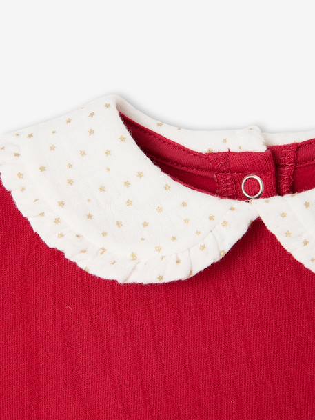 Robe Noël bébé fille bi matière rouge 3 - vertbaudet enfant 