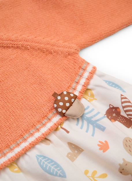 Robe bébé imprimée animaux de la forêt Orange 3 - vertbaudet enfant 