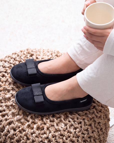 Chaussons ballerines microvelours semelle ergonomique mousse à mémoire forme Blush+Marine+Noir 14 - vertbaudet enfant 