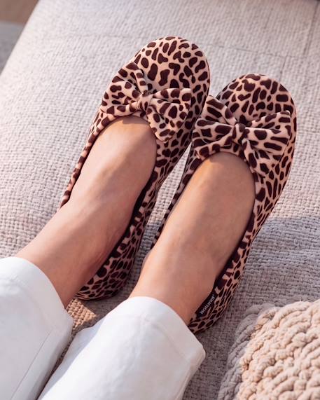 Chaussons ballerines ultra confortables, semelle en cuir, détail grand nœud Bleu canard+Bleu canardfleurs+Girafe+Gris chiné clair+Ivoire+Rayure marinière+Rayuresbleues+Rouge+Sauge+Sauge/crème+Vert d'eau 14 - vertbaudet enfant 
