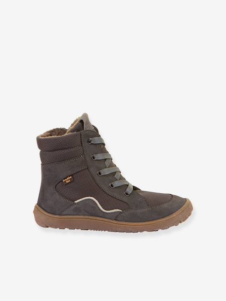 Bottes pieds nus pour filles BAREFOOT TEX WOOL GROW Froddo gris ardoise 2 - vertbaudet enfant 