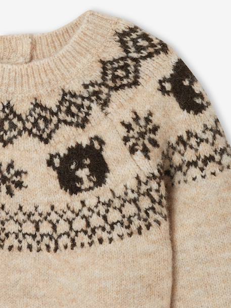Pull bébé garçon tricot beige chiné 3 - vertbaudet enfant 
