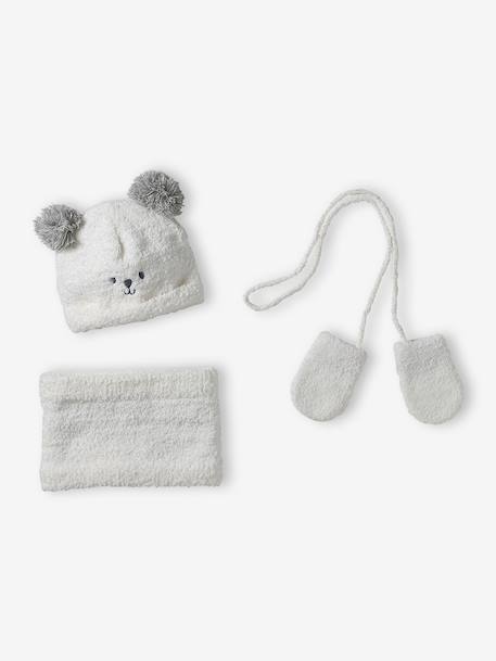 Bébé-Ensemble bébé bonnet, snood et moufles