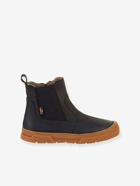 Boots enfants PULSE TEX CHELYS WOOL Froddo bleu nuit+caramel+noir 2 - vertbaudet enfant 