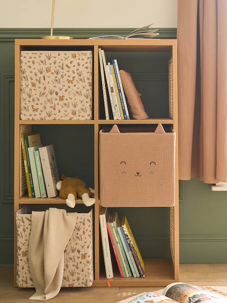 Lot de 3 bacs en gaze de coton beige 1 - vertbaudet enfant 
