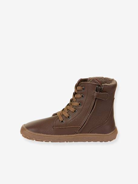 Bottes pieds nus enfants BAREFOOT TEX LACES Froddo marron 3 - vertbaudet enfant 