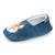Chaussons mocassins microvelours, semelle gomme antidérapante Bleu canard 1 - vertbaudet enfant 