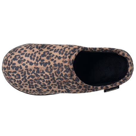 Chaussons mules suédine semelle plateforme Beige+Léopard camel+Taupe 9 - vertbaudet enfant 