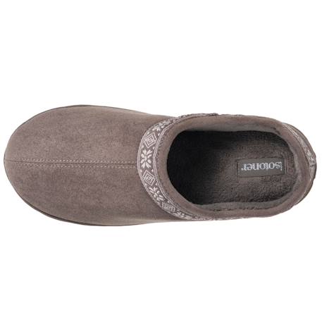Chaussons mules suédine semelle plateforme Beige+Léopard camel+Taupe 15 - vertbaudet enfant 