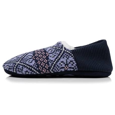 Chaussettes d'intérieur maille jacquard, picots antidérapants Jacquard marine 3 - vertbaudet enfant 