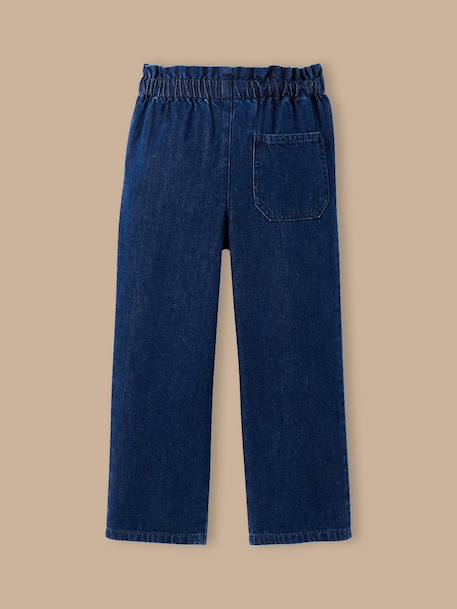 Pantalon large fille denim light Denim brut+Denim stone 2 - vertbaudet enfant 