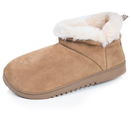 Chaussons bottillons cuir camel semelle gomme crantés Camel 1 - vertbaudet enfant 