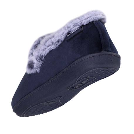 Chaussons charentaises détails fausse fourrure Marine+Tartan 5 - vertbaudet enfant 