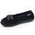 Chaussons ballerines microvelours semelle ergonomique, mousse à mémoire forme Noir+Rayures canard+Rouge 1 - vertbaudet enfant 