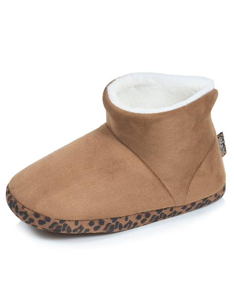 Chaussons bottillons suédine, semelle gomme ultra souple Camel 1 - vertbaudet enfant 