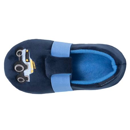 Chaussons mocassins microvelours, semelle gomme antidérapante Marine 2 - vertbaudet enfant 