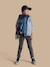Sweat zippé à capuche garçon Gris chine+Marine 5 - vertbaudet enfant 