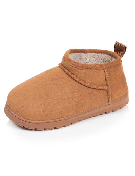 Chaussons bottillons suédine - semelle crantée Camel 6 - vertbaudet enfant 