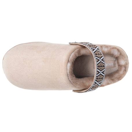 Chaussons mules suédine semelle plateforme Beige+Léopard camel+Taupe 3 - vertbaudet enfant 