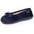 Chaussons ballerines microvelours semelle ergonomique, mousse à mémoire forme Léopard marine 1 - vertbaudet enfant 