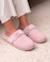 Chaussons mules microvelours semelle bloup extra confort Blush+Gris chiné+Léopard beige+Lilas 2 - vertbaudet enfant 