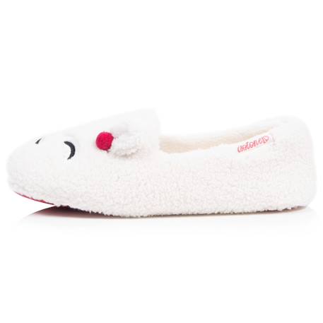 Chaussons slippers sherpa, semelle gomme ultra souple Ivoire 3 - vertbaudet enfant 