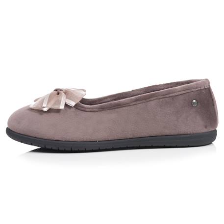 Chaussons ballerines souples, ultra confortables et légers, confort technologie everywear Bleu canardfleurs+Grisirisé+Léopard+Rayuresbleues+Sauge+Sauge noeud irisé+Taupe 40 - vertbaudet enfant 