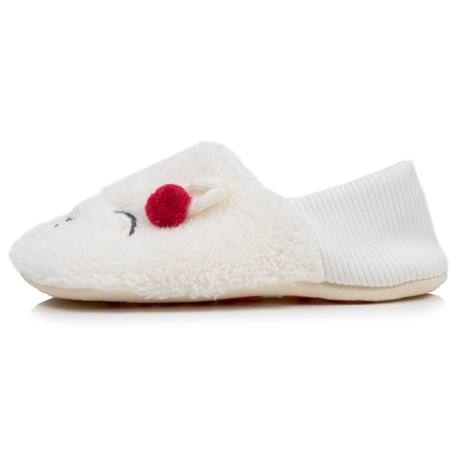 Chaussettes d'intérieur sherpa, picots antidérapants Ivoire 3 - vertbaudet enfant 