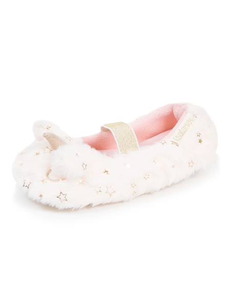 Chaussons ballerines imitation fourrure, semelle gomme antidérapante Ivoire 6 - vertbaudet enfant 