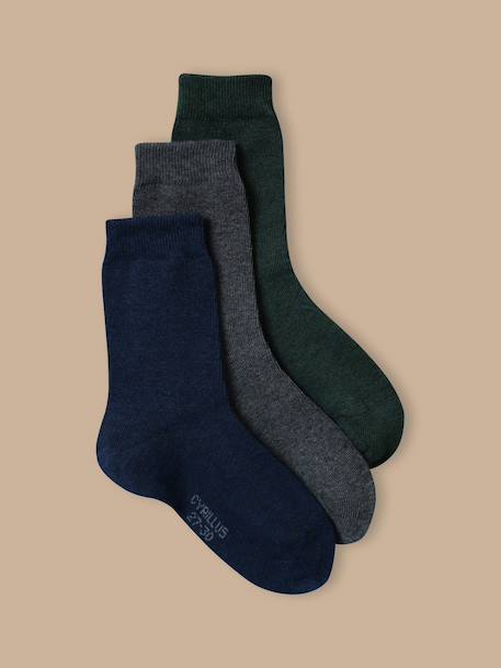 Lot de 3 paires de chaussettes garçon Vert 1 - vertbaudet enfant 