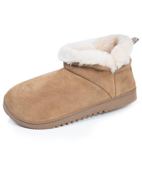 Chaussons bottillons cuir camel semelle gomme crantés Camel 6 - vertbaudet enfant 