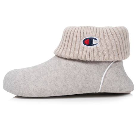 Chaussons bottillons polaire chinée doux pantoufle confort maison en hiver Beige chiné clair+Gris chiné clair 3 - vertbaudet enfant 