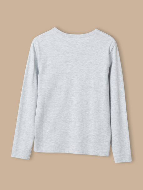 T-shirt manches longues garçon Bleu fonce uni avec+Gris moyen uni avec 4 - vertbaudet enfant 