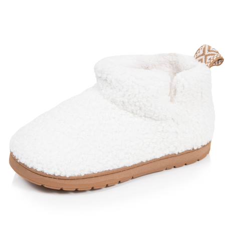 Chaussons bottillons maille bouclette - semelle crantée Ivoire 1 - vertbaudet enfant 
