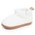 Chaussons bottillons maille bouclette - semelle crantée Ivoire 1 - vertbaudet enfant 