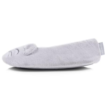 Chaussons ballerines imitation fourrure, semelle gomme ultra souple Gris+Rose 4 - vertbaudet enfant 