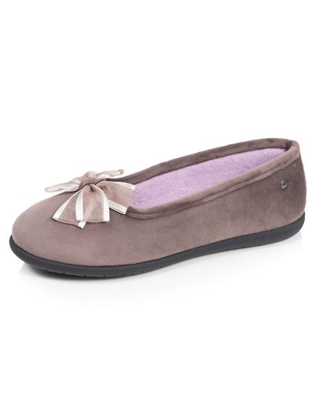 Chaussons ballerines souples, ultra confortables et légers, confort technologie everywear Bleu canardfleurs+Grisirisé+Léopard+Rayuresbleues+Sauge+Sauge noeud irisé+Taupe 42 - vertbaudet enfant 