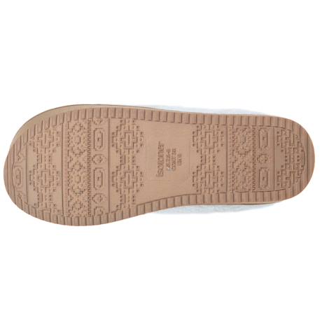 Chaussons mules suédine à semelle compensé de 3,5 cm, confort Camel+Ivoire 11 - vertbaudet enfant 